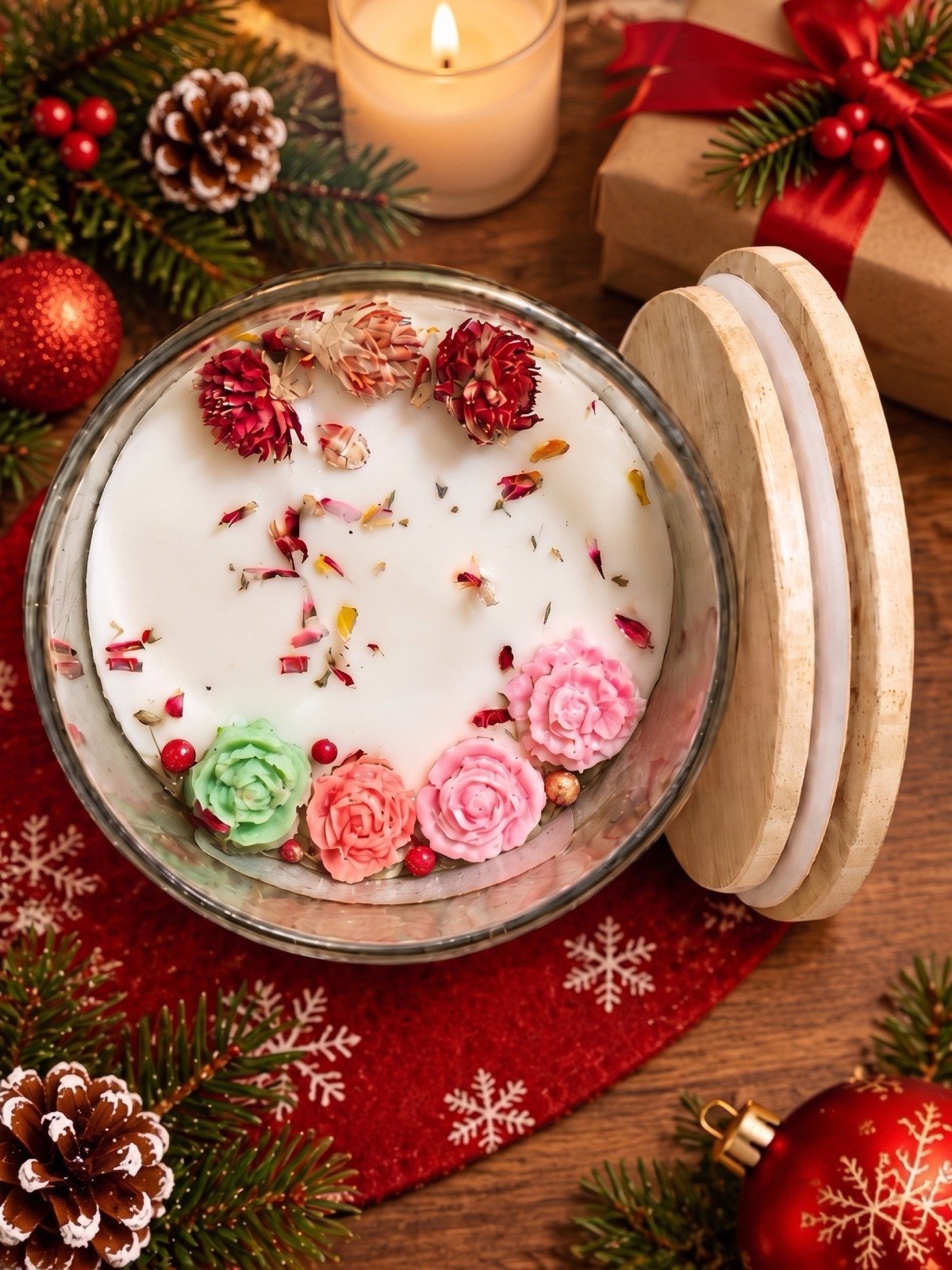 3 Wick Decorative Candles